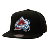Colorado Avalanche Mitchell & Ness Core Top Spot Snapback Hat Black