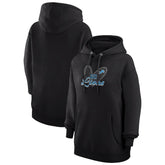 Detroit Lions G-III 4Her by Carl Banks Women's Animal Print Heart Team Graphic Fleece Tri-Blend Pullover Hoodie - Black outlet