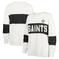 New Orleans Saints '47 Women's Clubhouse Pride Taylor Long Sleeve T-Shirt - Cream online