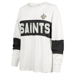 New Orleans Saints '47 Women's Clubhouse Pride Taylor Long Sleeve T-Shirt - Cream online