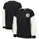 Pittsburgh Steelers '47 Women's Double Header Rise Andie Pullover Sweatshirt - Black on sale