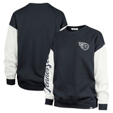 Tennessee Titans '47 Women's Double Header Rise Andie Pullover Sweatshirt - Navy sale
