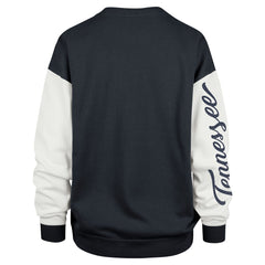 Tennessee Titans '47 Women's Double Header Rise Andie Pullover Sweatshirt - Navy sale