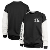 Cincinnati Bengals '47 Women's Double Header Rise Andie Pullover Sweatshirt - Black on sale