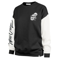 New Orleans Saints '47 Women's Double Header Rise Andie Pullover Sweatshirt - Black online