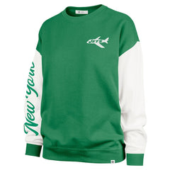 New York Jets '47 Women's Double Header Rise Andie Pullover Sweatshirt - Green for sale
