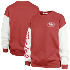 San Francisco 49ers '47 Women's Double Header Rise Andie Pullover Sweatshirt - Scarlet cheap