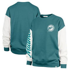 Miami Dolphins '47 Women's Double Header Rise Andie Pullover Sweatshirt - Aqua outlet