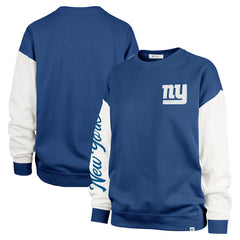 New York Giants '47 Women's Double Header Rise Andie Pullover Sweatshirt - Royal cheap