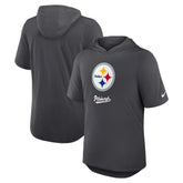 Pittsburgh Steelers Tri-Blend Performance Hoodie T-Shirt - Anthracite | Nike cheap