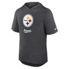 Pittsburgh Steelers Tri-Blend Performance Hoodie T-Shirt - Anthracite | Nike cheap