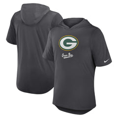 Green Bay Packers Tri-Blend Performance Hoodie T-Shirt - Anthracite | Nike discount