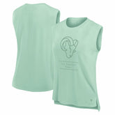 Los Angeles Rams Women's Studio Embrace Tank Top - Mint for sale