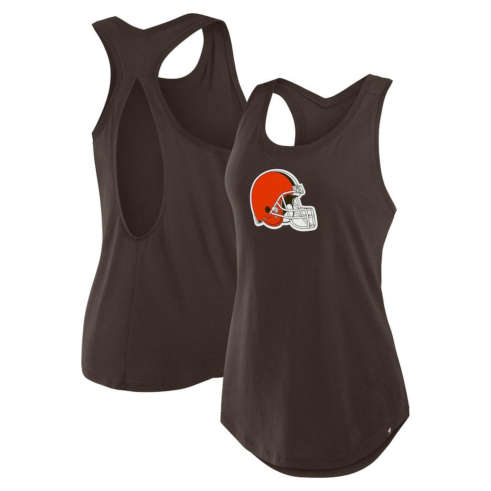 Cleveland Browns Women's Iron Fan Tank Top - Brown online
