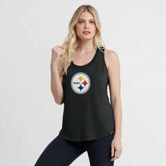 Pittsburgh Steelers Women's Iron Fan Tank Top - Black on sale