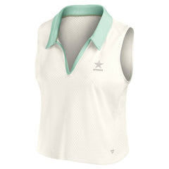 Dallas Cowboys Women's Studio Wellness V-Neck Tank Top - Cream outlet