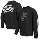 Baltimore Orioles Pro Standard Paint The City Dropped Shoulder Pullover Sweatshirt - Black