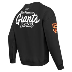 San Francisco Giants Pro Standard Paint The City Dropped Shoulder Pullover Sweatshirt - Black
