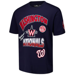Washington Nationals Pro Standard Turn It Up Dropped Shoulder T-Shirt - Navy