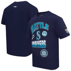 Seattle Mariners Pro Standard Turn It Up Dropped Shoulder T-Shirt - Navy