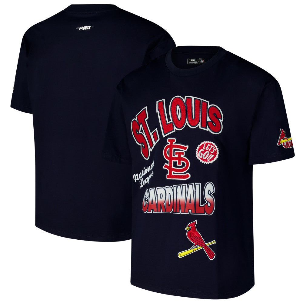 St. Louis Cardinals Pro Standard Turn It Up Dropped Shoulder T-Shirt - Navy