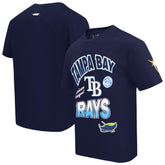 Tampa Bay Rays Pro Standard Turn It Up Dropped Shoulder T-Shirt - Navy