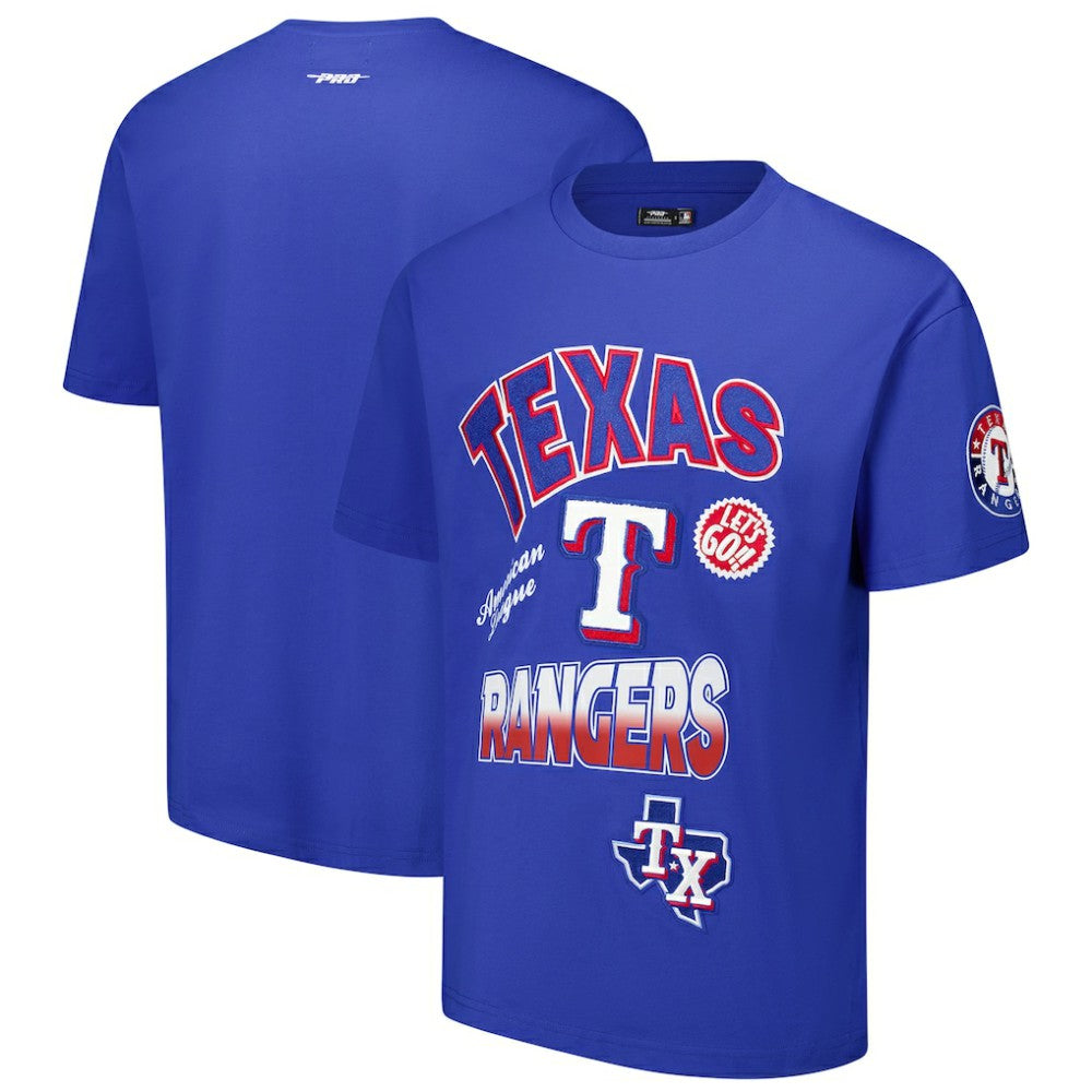 Texas Rangers Pro Standard Turn It Up Dropped Shoulder T-Shirt - Royal