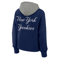 New York Yankees Women's Oversized Legacy Favorite Spectator Pullover Hoodie - Navy