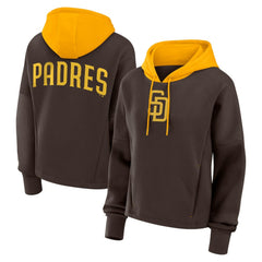 San Diego Padres Women's Oversized Legacy Favorite Spectator Pullover Hoodie - Brown