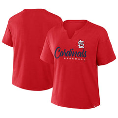 St. Louis Cardinals Women's Fan Fave Stadium Slub Boxy T-Shirt - Red