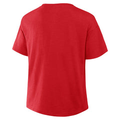 St. Louis Cardinals Women's Fan Fave Stadium Slub Boxy T-Shirt - Red