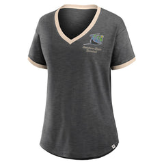 Tampa Bay Rays Women's Binge Worthy Stadium Slub V-Neck T-Shirt - Black