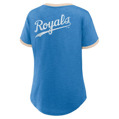 Kansas City Royals Women's Binge Worthy Stadium Slub V-Neck T-Shirt - Royal