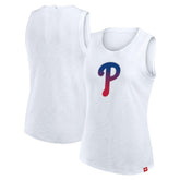 Philadelphia Phillies Women's Activate Slub Tank Top - White