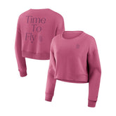 St. Louis Cardinals Women's Studio Cropped Pullover Sweatshirt - Pink