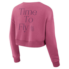 St. Louis Cardinals Women's Studio Cropped Pullover Sweatshirt - Pink