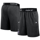 Colorado Rockies Authentic Collection Performance Knit Shorts - Black | Nike