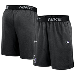 Colorado Rockies Authentic Collection Performance Knit Shorts - Black | Nike