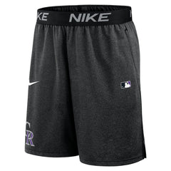 Colorado Rockies Authentic Collection Performance Knit Shorts - Black | Nike