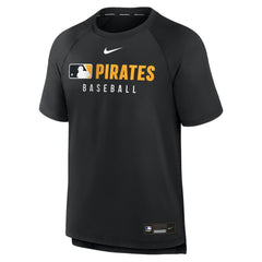 Pittsburgh Pirates Authentic Collection Pregame Raglan Dri-FIT T-Shirt - Black | Nike