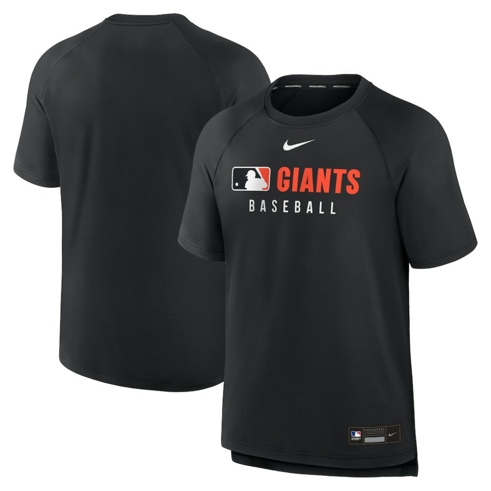 San Francisco Giants Authentic Collection Pregame Raglan Dri-FIT T-Shirt - Black | Nike