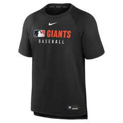 San Francisco Giants Authentic Collection Pregame Raglan Dri-FIT T-Shirt - Black | Nike