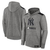 New York Yankees Authentic Collection Performance Pullover Hoodie - Heather Charcoal | Nike