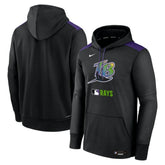Tampa Bay Rays Authentic Collection Performance Pullover Hoodie - Black | Nike