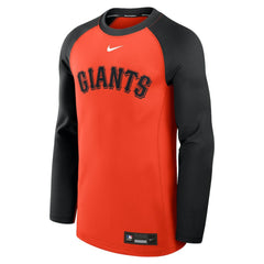 San Francisco Giants Authentic Collection Game Time Raglan Dri-FIT Long Sleeve T-Shirt - Orange/Black | Nike