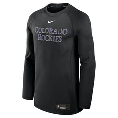 Colorado Rockies Authentic Collection Game Time Raglan Dri-FIT Long Sleeve T-Shirt - Black | Nike