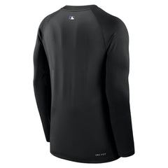 Colorado Rockies Authentic Collection Game Time Raglan Dri-FIT Long Sleeve T-Shirt - Black | Nike