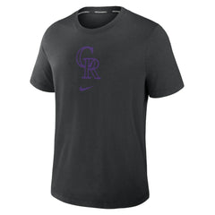 Colorado Rockies Authentic Collection Early Work Tri-Blend Dri-FIT T-Shirt - Black | Nike