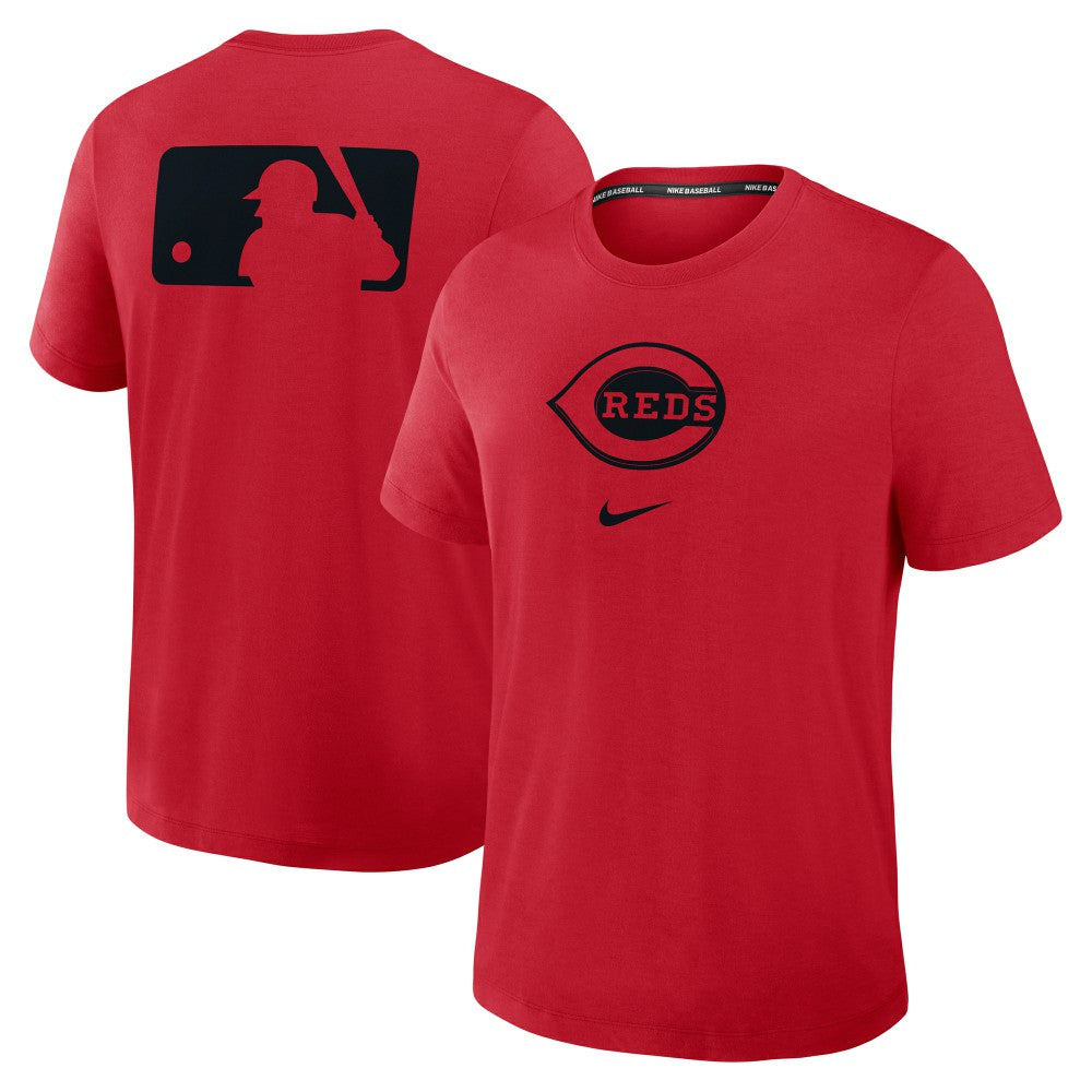 Cincinnati Reds Authentic Collection Early Work Tri-Blend Dri-FIT T-Shirt - Red | Nike