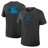 Miami Marlins Authentic Collection Early Work Tri-Blend Dri-FIT T-Shirt - Black | Nike